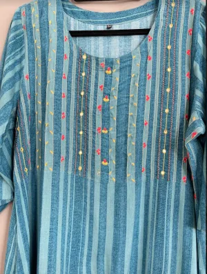Blue Plus Size Kurti