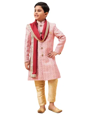 Boy's Pink Sherwani Set - Vastramay Boys