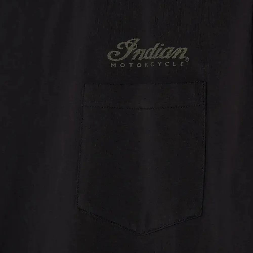 Indian Motorcycle Pocket Original Headdress T-Shirt Black