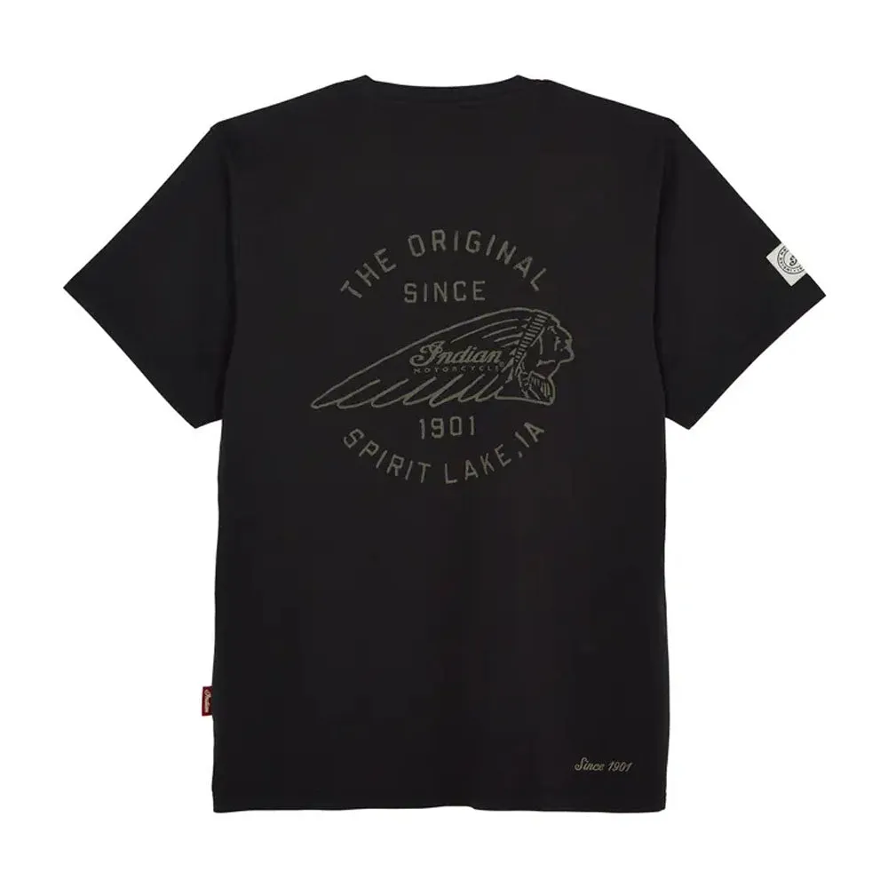 Indian Motorcycle Pocket Original Headdress T-Shirt Black