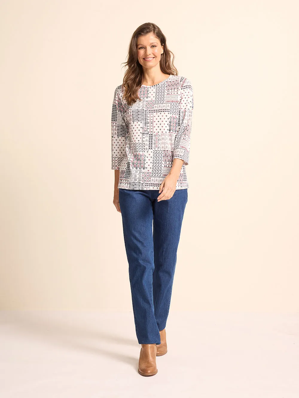 Kippa 3/4 Sleeve Top