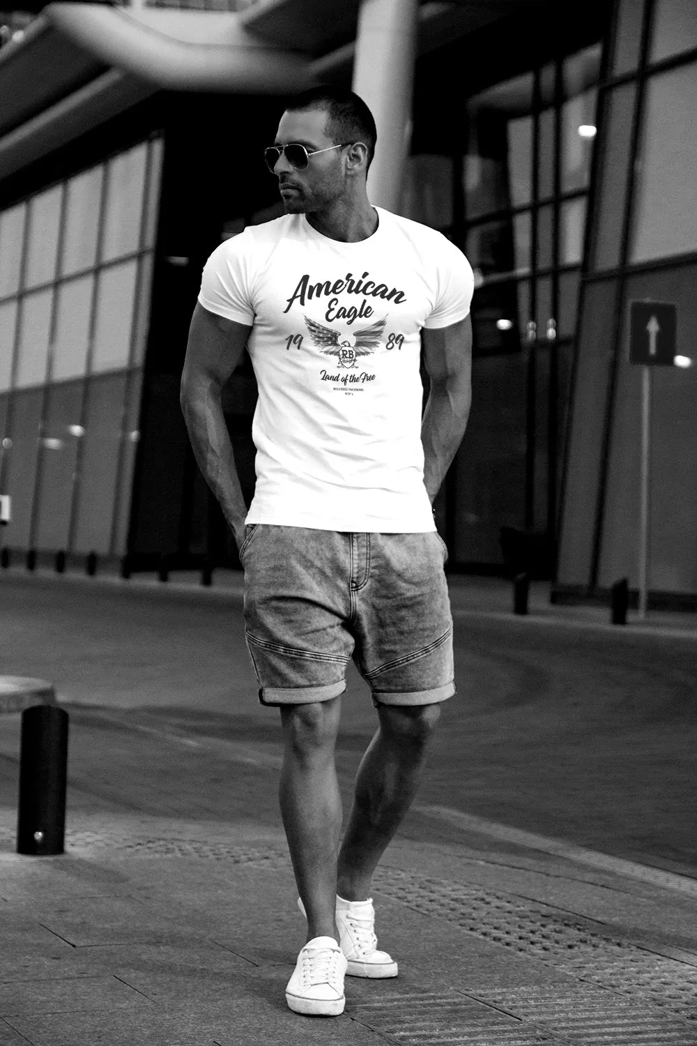 Mens T-shirt American Eagle MD960 Black