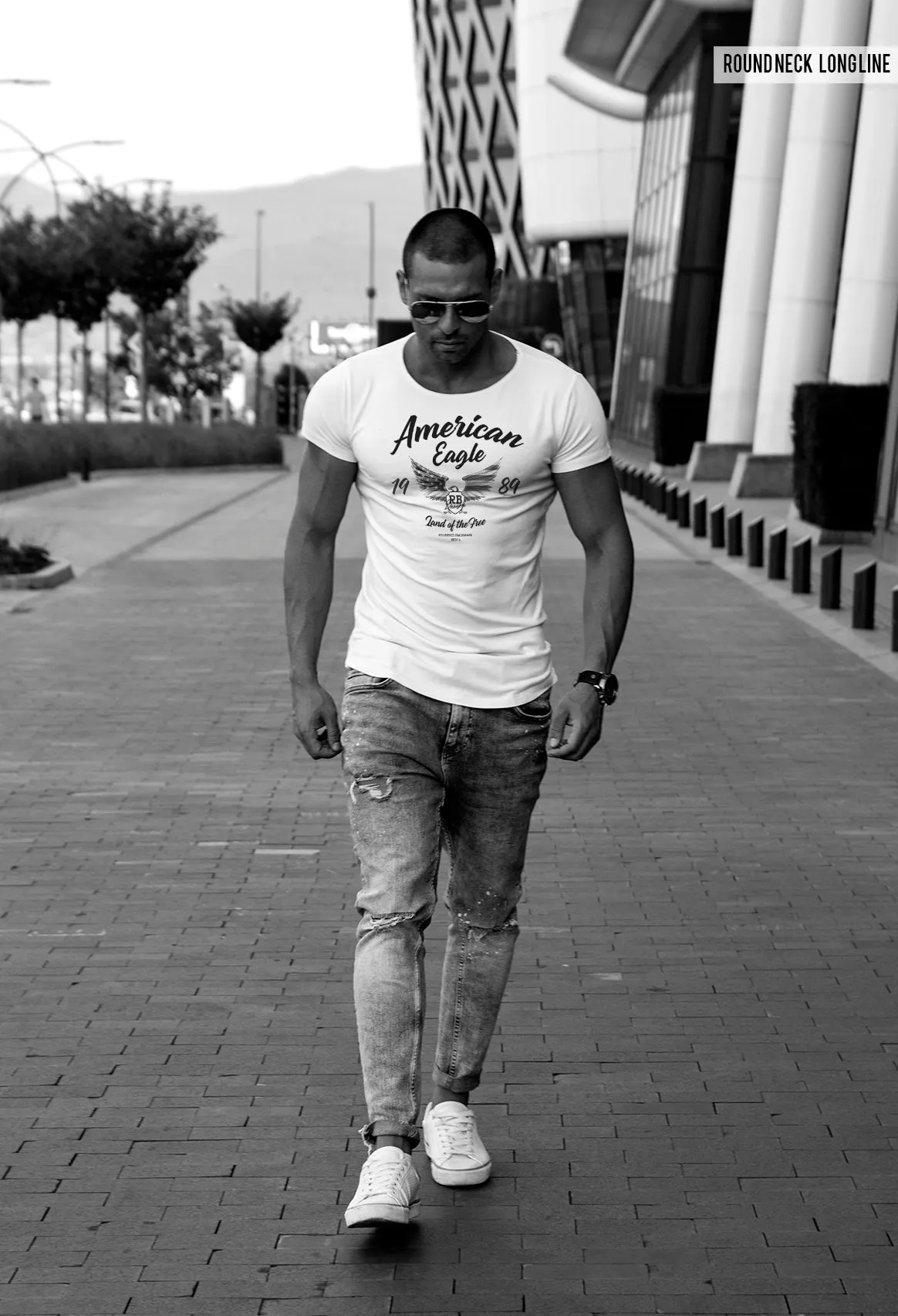 Mens T-shirt American Eagle MD960 Black