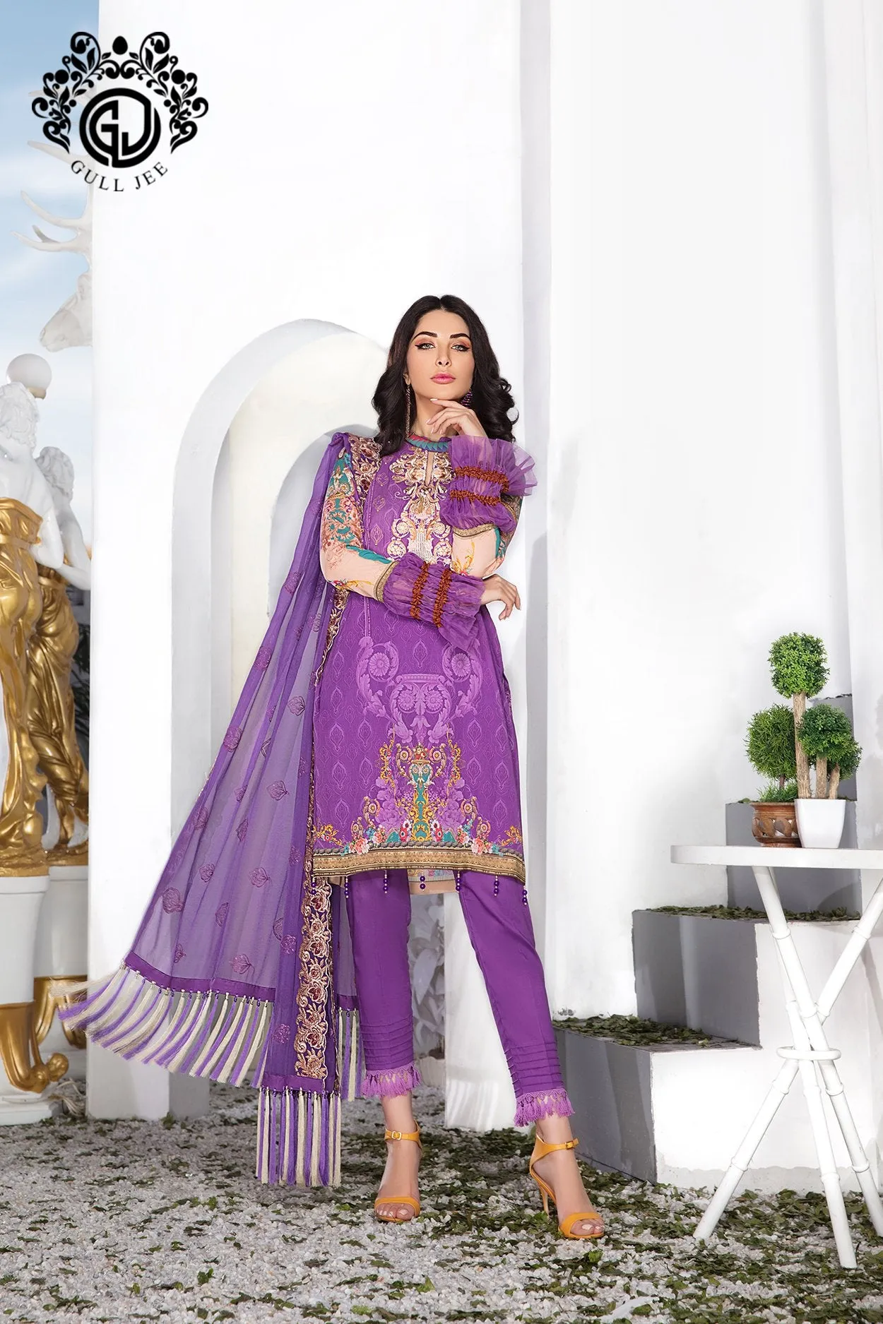 Morja Digital Swiss Embroidered Collection – Sky Rose