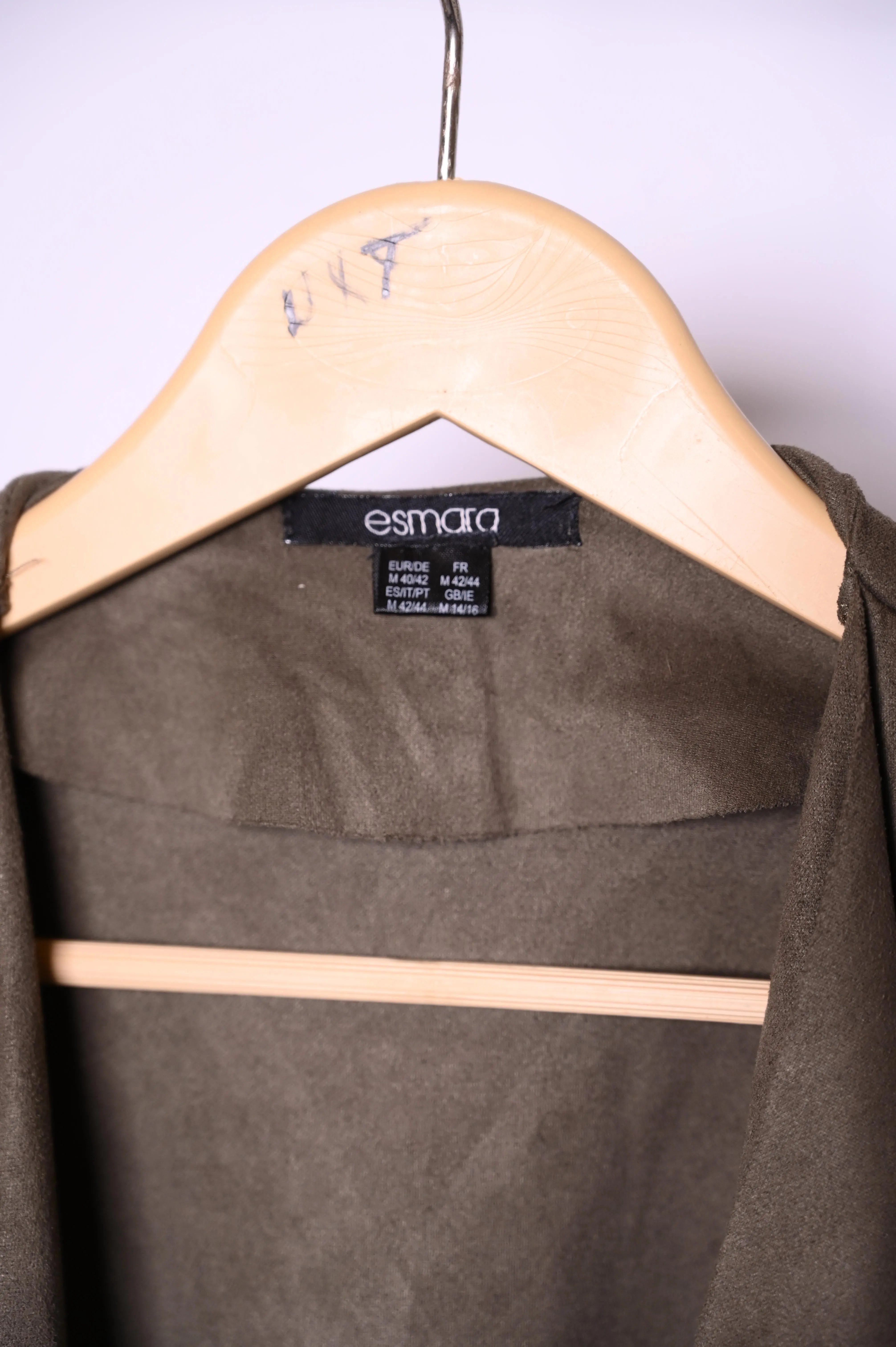 Olive Green Polyester Shrug