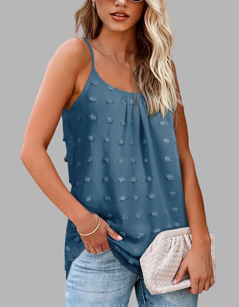 Plain Solid-color Strap Backless Camisole