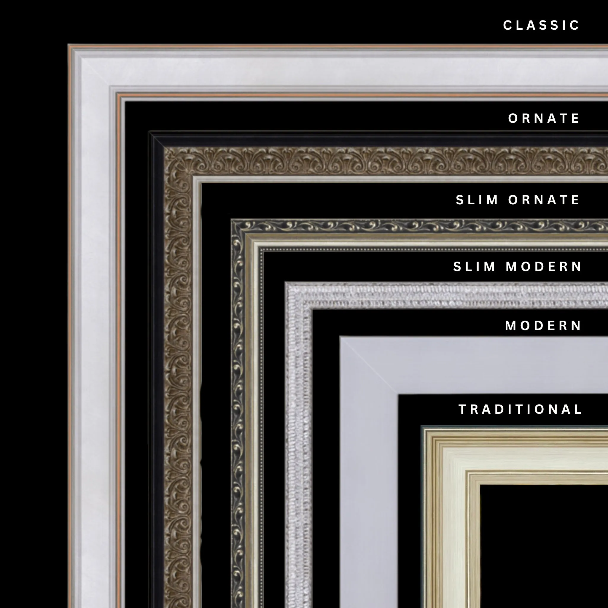 Silver 17x31 Picture Frame Ornate Traditional Classic Antique