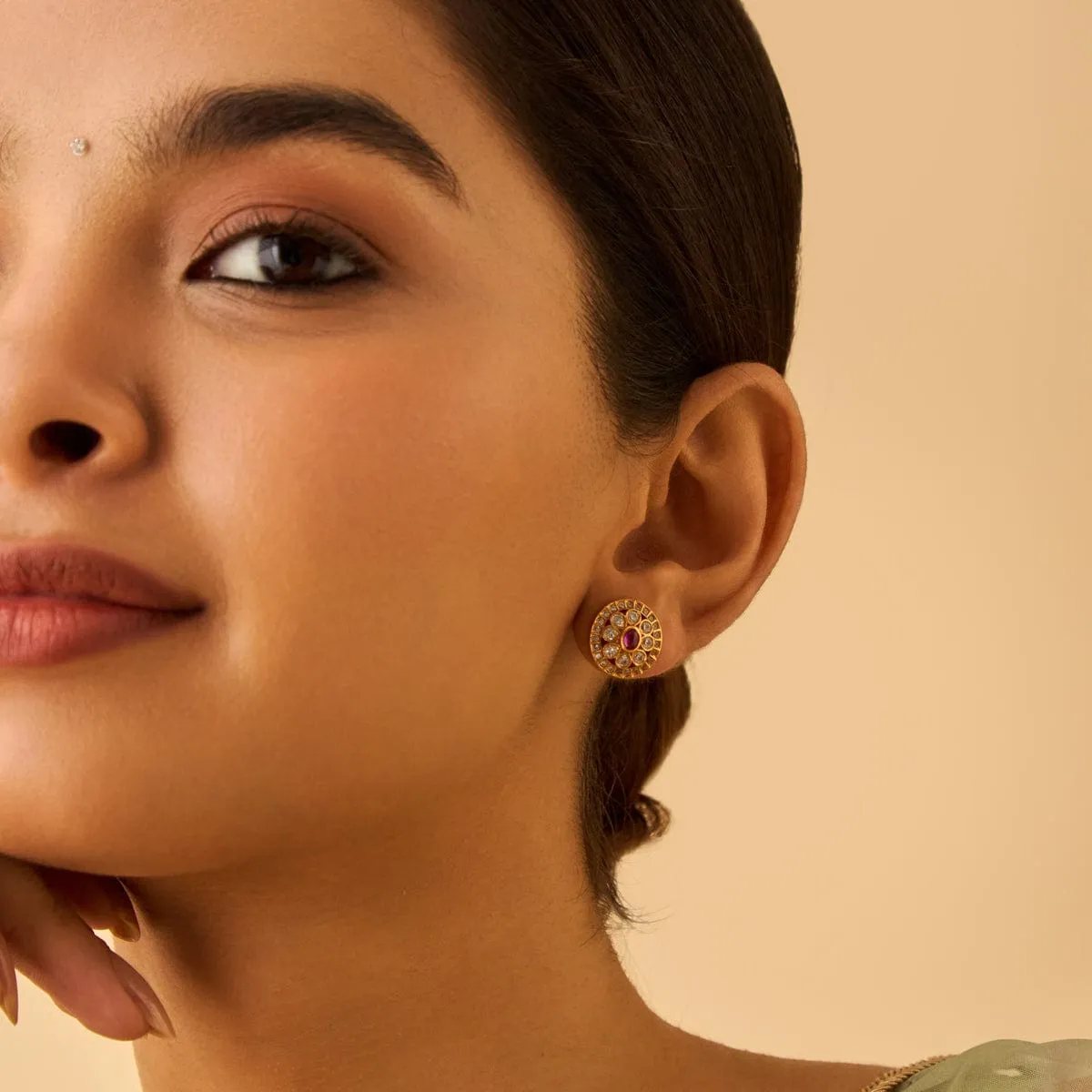 Silver Temple Earring 170043